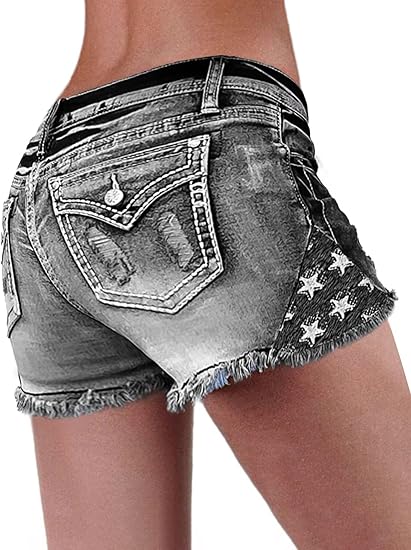Shorts Denim Frayed - 【HME】กางเกงยีนส์ | ปลดปล่อยความเป็นตัวของตัวเองด้วยกางเกงยีนส์เอวสูงตัวนี้ — มาพร้อมดีไซน์ฟอกขาด ชายกางเกงรุ่ย