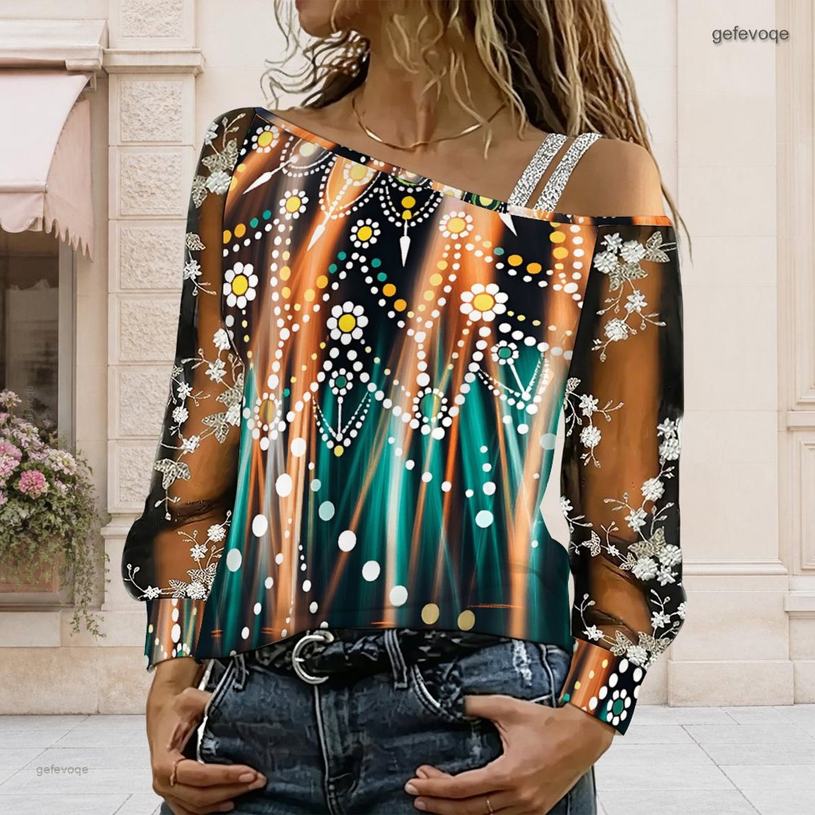 เสื้อผู้หญิงเปิดไหล่ ทรงไม่สมม - Blouse Off Shoulder บทวิจารณ์และราคา