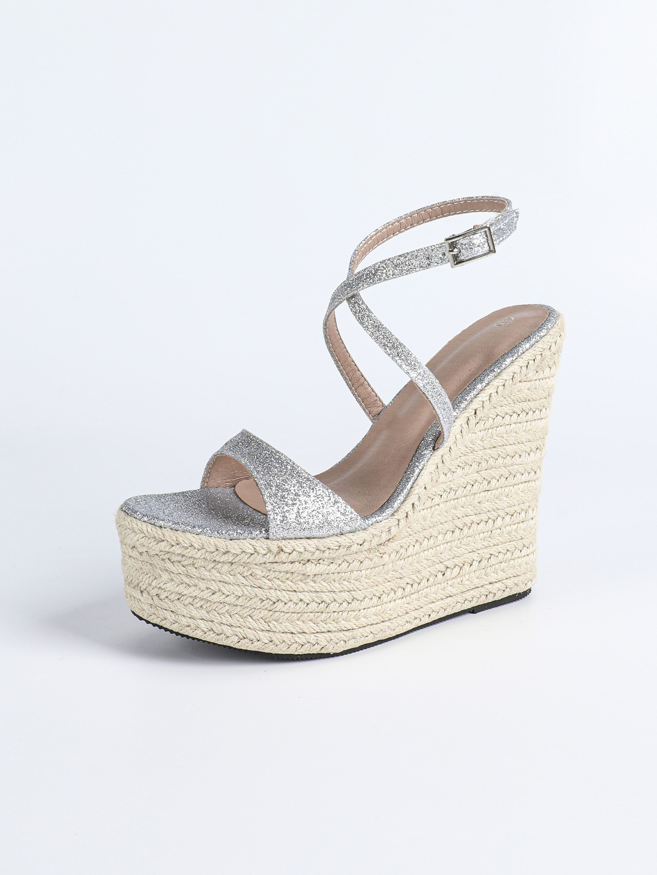 รองเท้าส้นเตารีดแบบสานเชือก LI - Wedge Espadrille Women บทวิจารณ์และราคา
